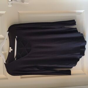 Women's black long sleeve top.  Size large